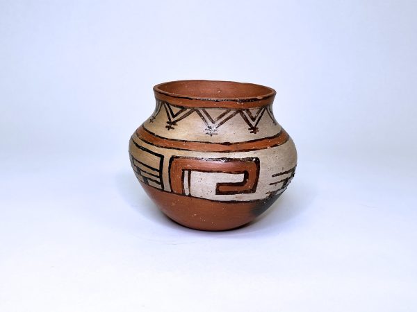 Reestablished Pecos Glazeware Jar, Signed EV (Evalyn Vigil)
