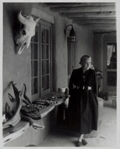 Georgia O’Keeffe at home in northern New Mexico.