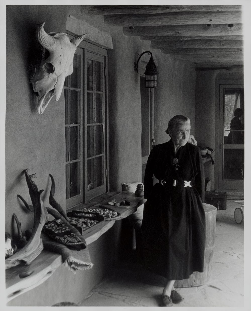 Georgia O’Keeffe at home in northern New Mexico.